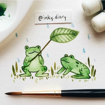 可爱小动物头像  绘师  inky diary