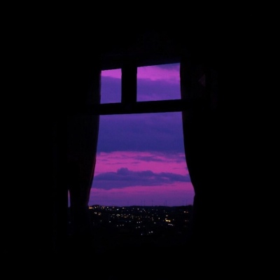 七妎：唯美日暮紫霞风景图 背景图