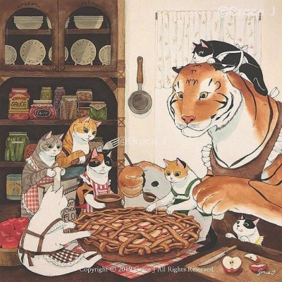 ?猫咪与老虎的生活:可爱又治愈