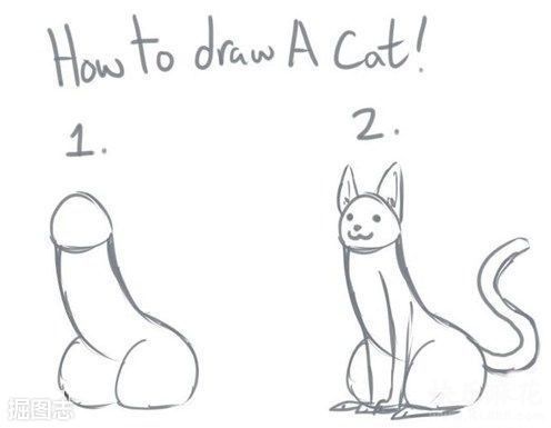 超简单！两步教你画猫